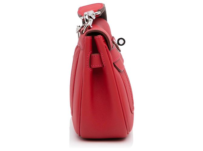 Hermès Borsa a tracolla Hermes Mini Swift Berline rossa Rosso - vista 3