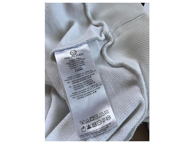 Philipp Plein Tony Montana Pullover Weiß Baumwolle M - Ansicht 6