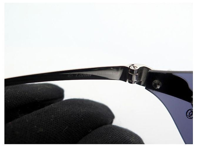 NUEVE GAFAS DE SOL CARTIER PANTHERE DE METAL PLATA NUEVAS GAFAS DE SOL - vista 5