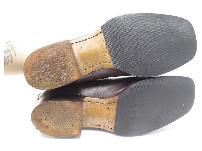 Hermès ZAPATOS HERMES CHELSEA 44 Botas de cuero marron Castaño - vista 3