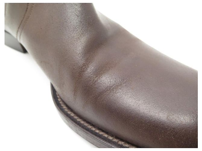 Hermès ZAPATOS HERMES CHELSEA 44 Botas de cuero marron Castaño - vista 6