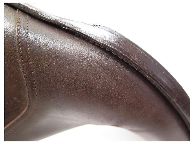 Hermès ZAPATOS HERMES CHELSEA 44 Botas de cuero marron Castaño - vista 7