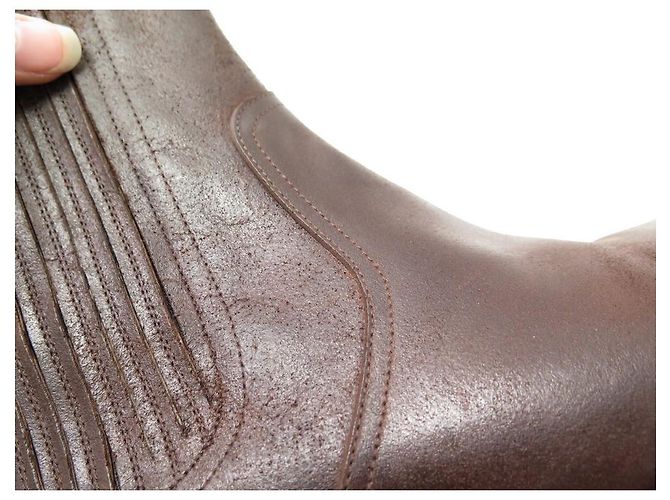 Hermès ZAPATOS HERMES CHELSEA 44 Botas de cuero marron Castaño - vista 9