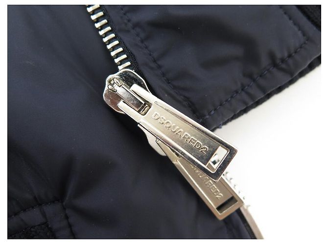 Dsquared2 NEW DSQUARED JACKET2 BOMBER S74I HAVE0760 M 50 IN NAVY BLUE NYLON NEW COAT - view 11