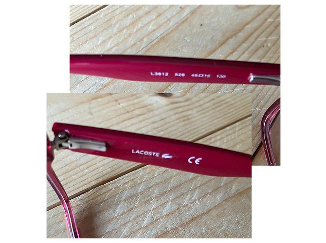 Lacoste Brille Lila Fuchsia Weinrot - Ansicht 4
