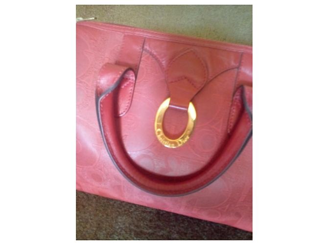 Borsa Christian Dior Boston Rossa Monogramma Pelle Rosso - vista 2