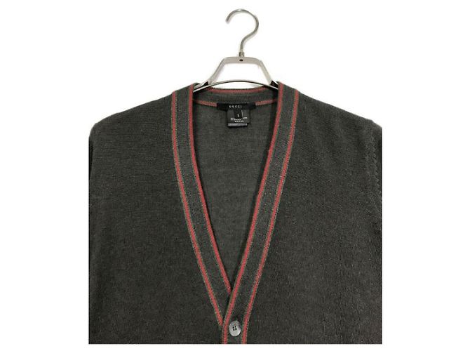 ***GUCCI Strickjacke aus Kamelseide mit Sherry-Linie Braun - Ansicht 3