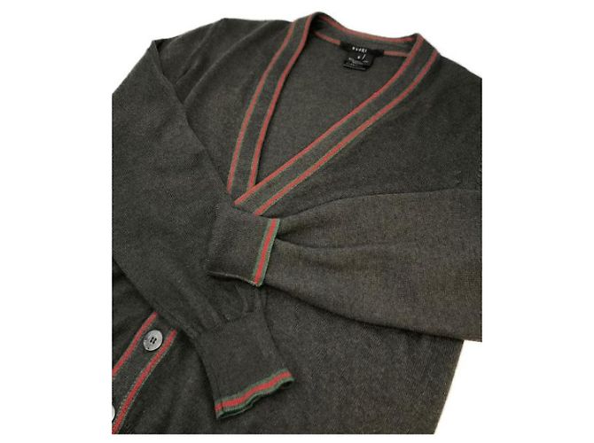 ***GUCCI Strickjacke aus Kamelseide mit Sherry-Linie Braun - Ansicht 5