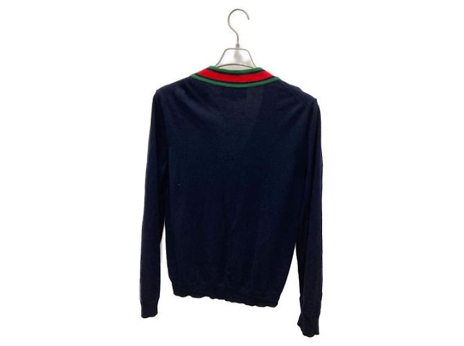 Gucci Strickjacke aus Wolle Marine XL - Ansicht 2
