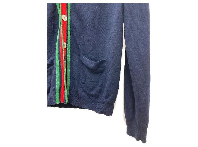 Gucci Strickjacke aus Wolle Marine XL - Ansicht 4