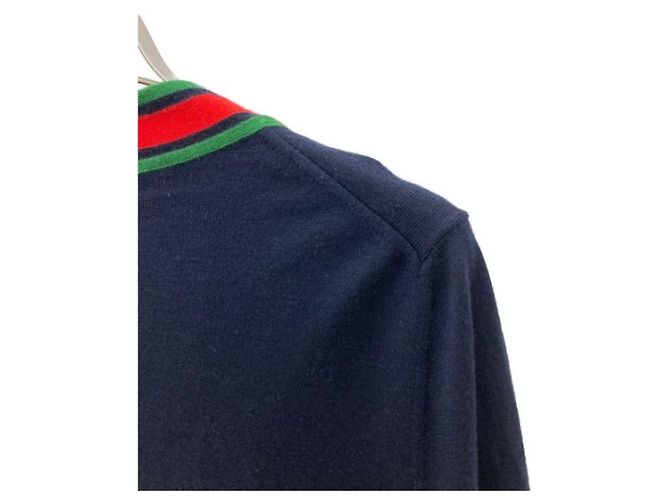 Gucci Strickjacke aus Wolle Marine XL - Ansicht 6