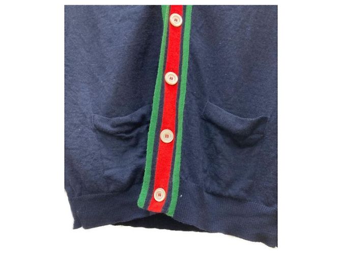Gucci Strickjacke aus Wolle Marine XL - Ansicht 7