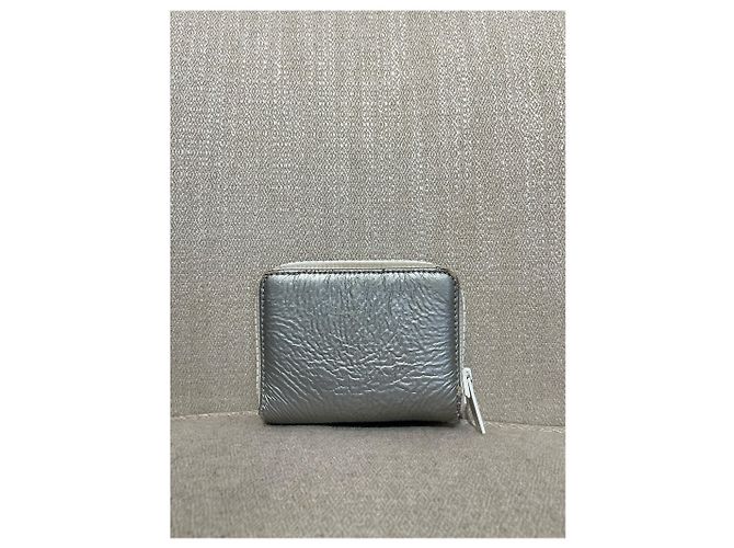 COURREGES Wallets T.  Vegan leather Silvery - view 3