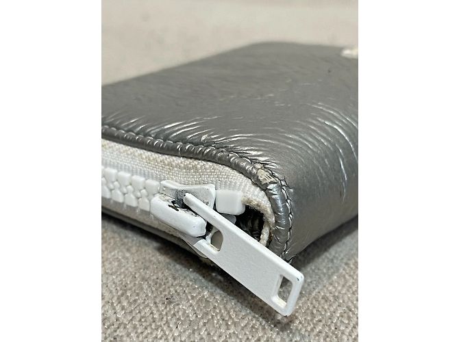 COURREGES Wallets T.  Vegan leather Silvery - view 6