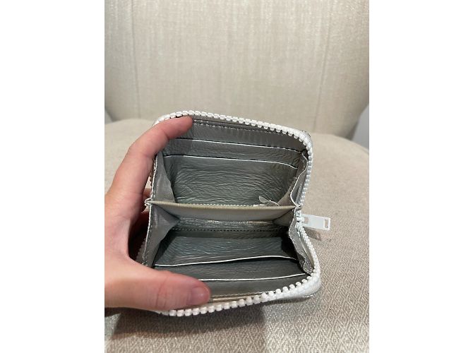 COURREGES Wallets T.  Vegan leather Silvery - view 8