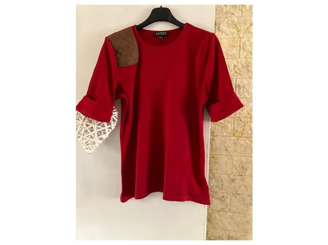 Ralph Lauren Strickpullover aus Baumwolle Rot - Ansicht 2