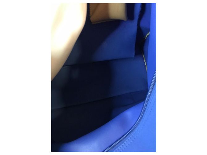 Borsa bimateriale Le Tanneur Blu Cammello - vista 2
