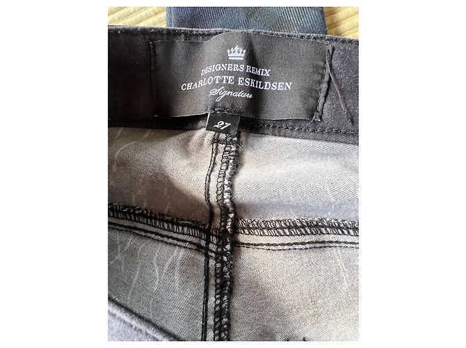Vaqueros pitillo Designers Remix MoonlegS3 negros Gris - vista 4