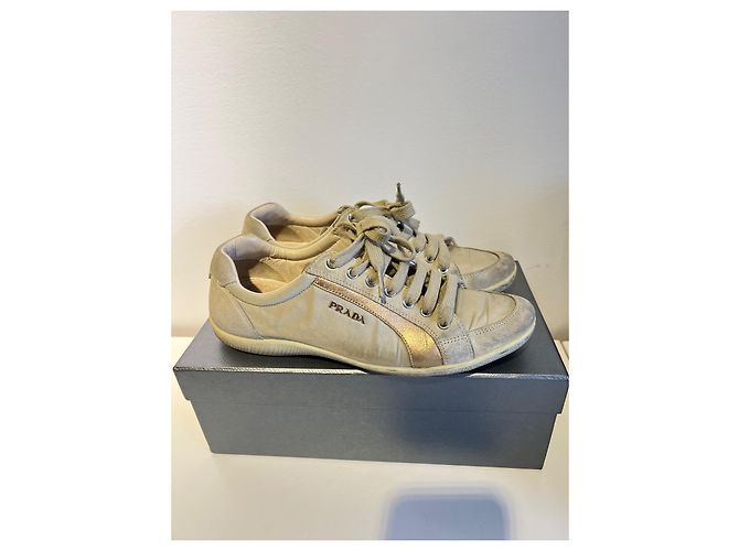 Ballerine Prada Beige in Viscosa e Pelliccia - vista 2