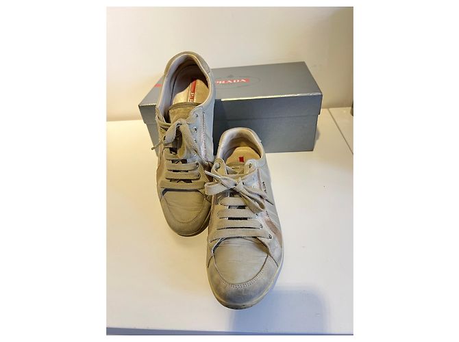 Ballerine Prada Beige in Viscosa e Pelliccia - vista 4