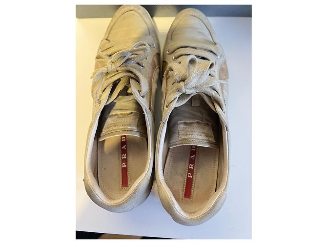 Ballerine Prada Beige in Viscosa e Pelliccia - vista 7