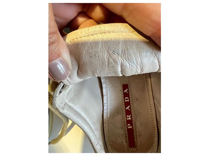 Ballerine Prada Beige in Viscosa e Pelliccia - vista 8