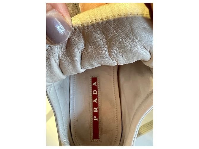 Ballerine Prada Beige in Viscosa e Pelliccia - vista 9