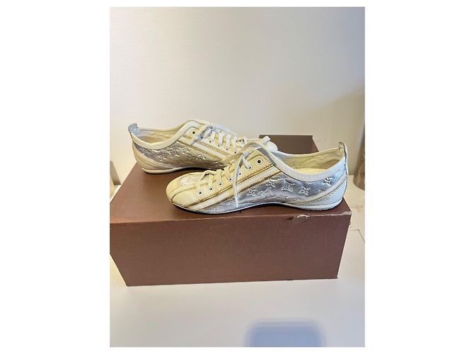 Louis Vuitton ballerine Argento Bianco - vista 4