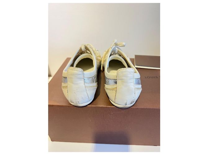 Louis Vuitton ballerine Argento Bianco - vista 5