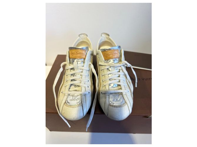 Louis Vuitton ballerine Argento Bianco - vista 6