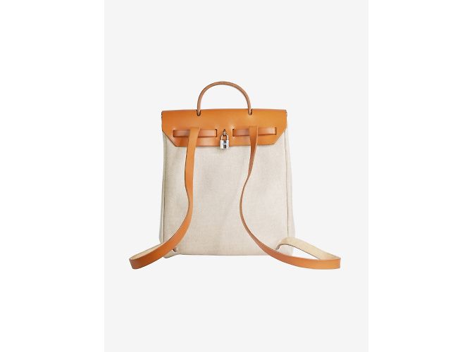 Hermès Neutraler Toile-Offizier 28 Herbag Rucksack - Ansicht 3