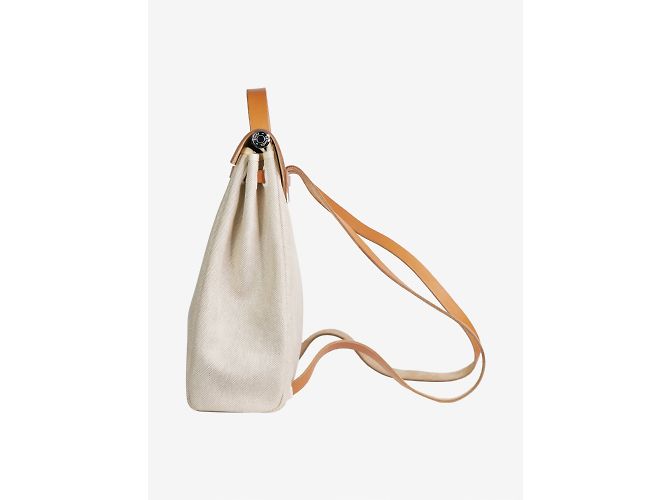 Hermès Neutraler Toile-Offizier 28 Herbag Rucksack - Ansicht 4