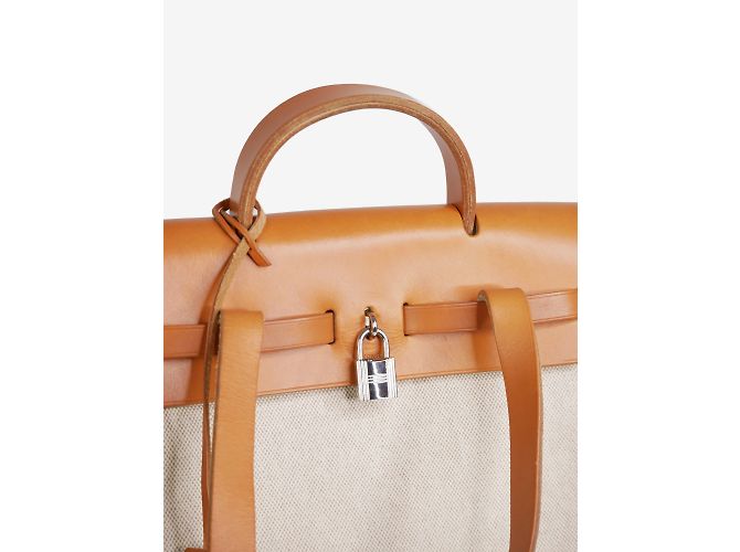 Hermès Neutraler Toile-Offizier 28 Herbag Rucksack - Ansicht 5