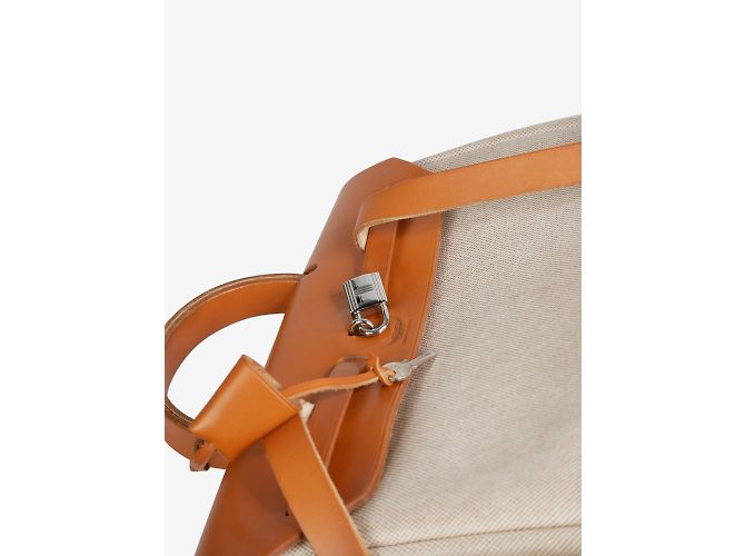 Hermès Neutraler Toile-Offizier 28 Herbag Rucksack - Ansicht 6