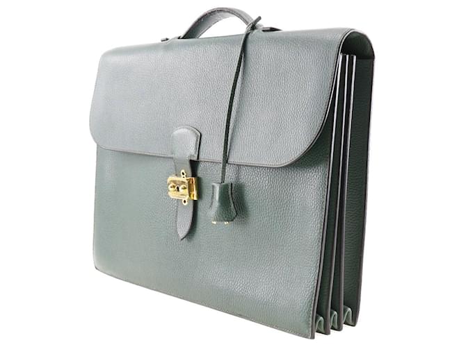Sac à dépêches Hermès Hermes Sac a Depeche Verde - vista 7
