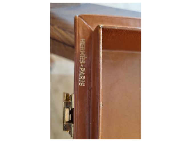 Valigetta da toilette da uomo di Hermès Caramello - vista 3