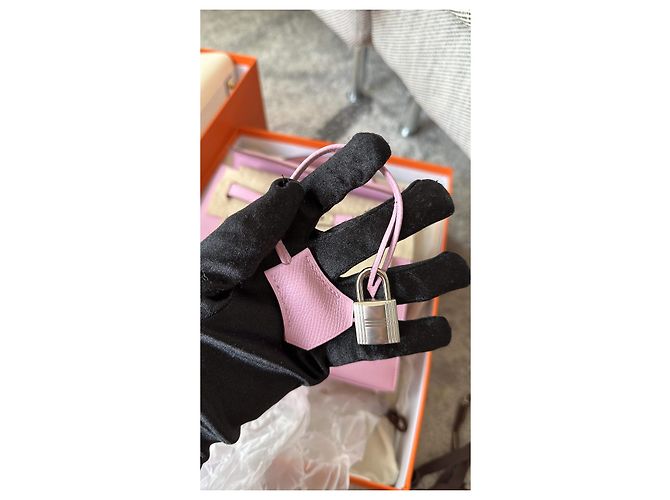 Hermès Kelly 25 Malva Sylvestre Rosa - vista 7