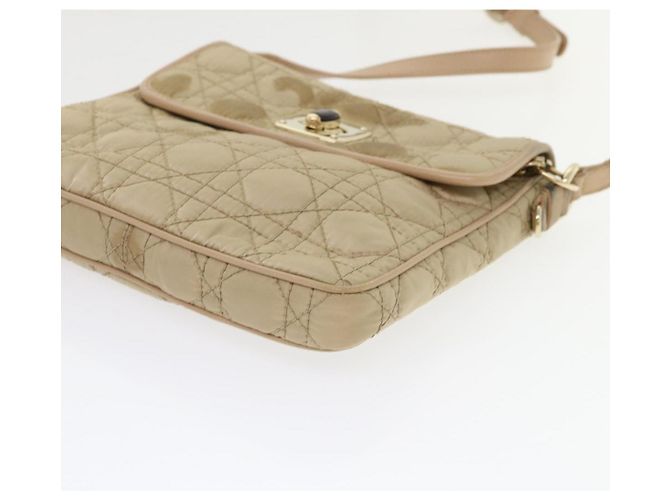 Christian Dior Lady Dior Canage Borsa a tracolla Nylon Beige Aut 48125 - vista 11