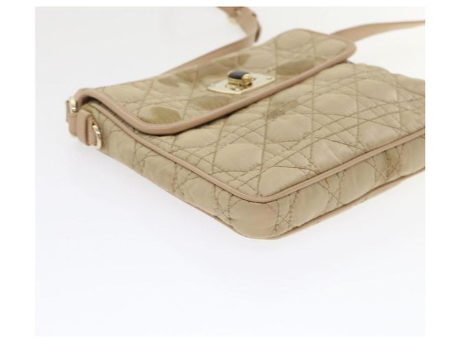 Christian Dior Lady Dior Canage Borsa a tracolla Nylon Beige Aut 48125 - vista 12