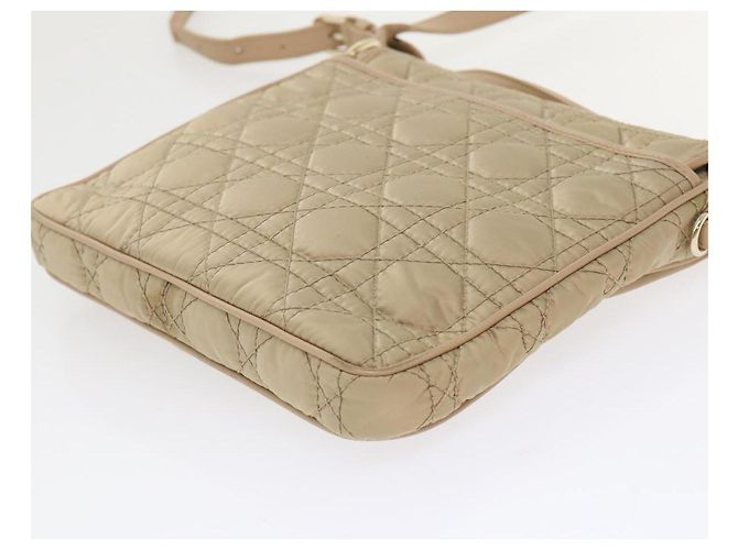 Christian Dior Lady Dior Canage Borsa a tracolla Nylon Beige Aut 48125 - vista 13