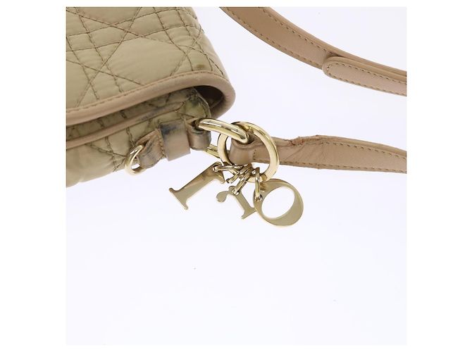 Christian Dior Lady Dior Canage Borsa a tracolla Nylon Beige Aut 48125 - vista 16