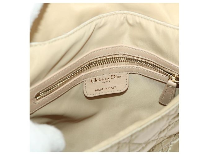 Christian Dior Lady Dior Canage Borsa a tracolla Nylon Beige Aut 48125 - vista 18