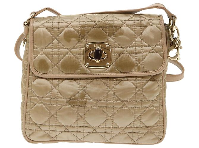 Christian Dior Lady Dior Canage Borsa a tracolla Nylon Beige Aut 48125 - vista 2