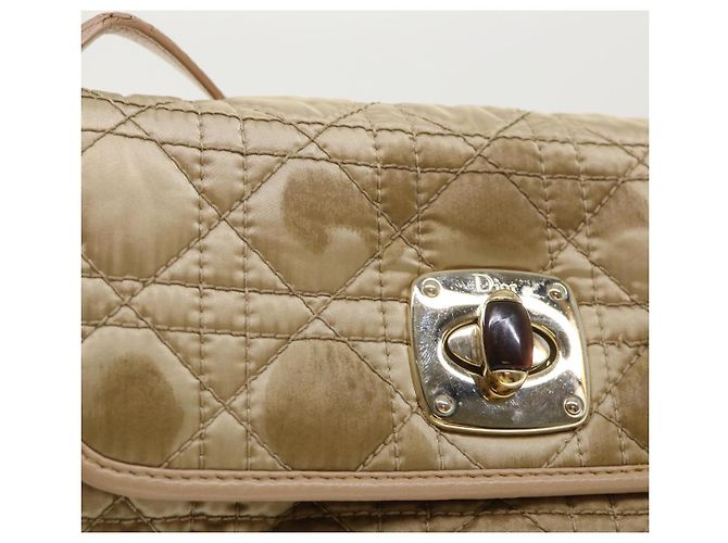 Christian Dior Lady Dior Canage Borsa a tracolla Nylon Beige Aut 48125 - vista 4