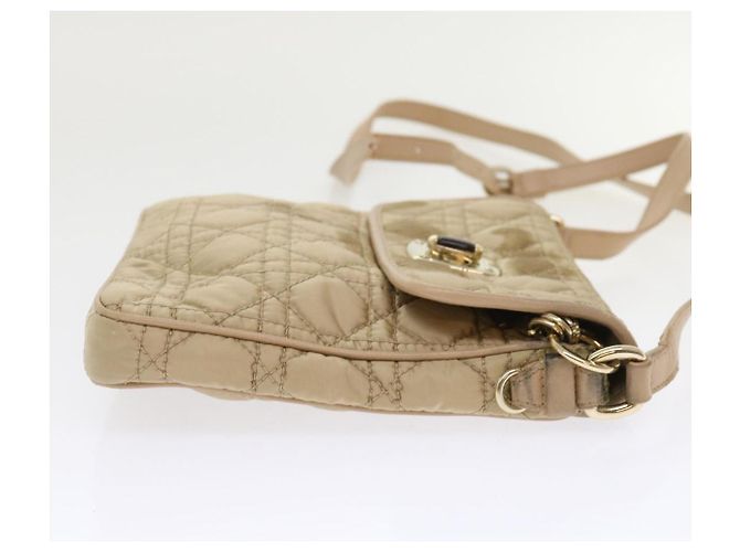Christian Dior Lady Dior Canage Borsa a tracolla Nylon Beige Aut 48125 - vista 5