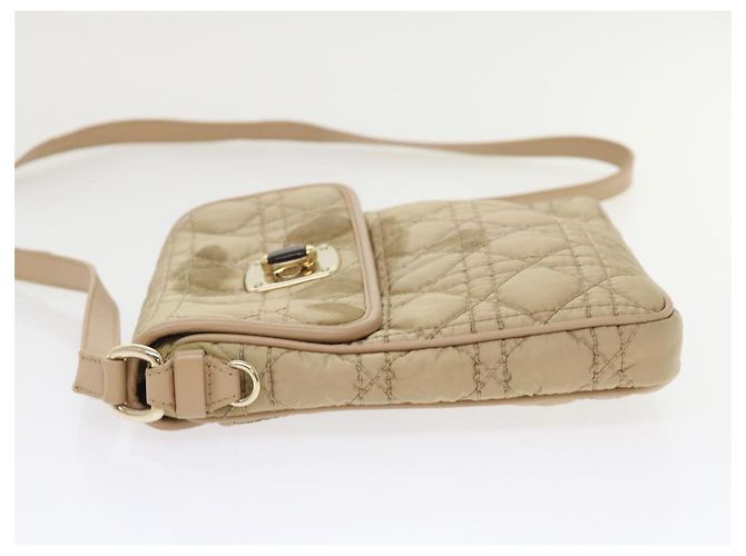 Christian Dior Lady Dior Canage Borsa a tracolla Nylon Beige Aut 48125 - vista 6