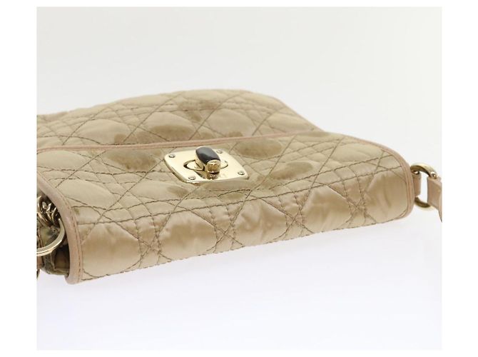 Christian Dior Lady Dior Canage Borsa a tracolla Nylon Beige Aut 48125 - vista 7