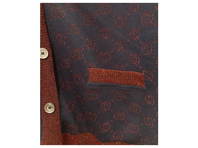 ***GUCCI Strickjacke mit glitzerndem GG-Logo Marineblau - Ansicht 5