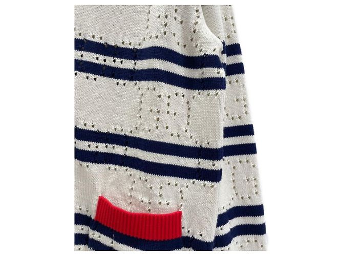***Cárdigan de algodón a rayas de punto GUCCI GG Multicolor - vista 3