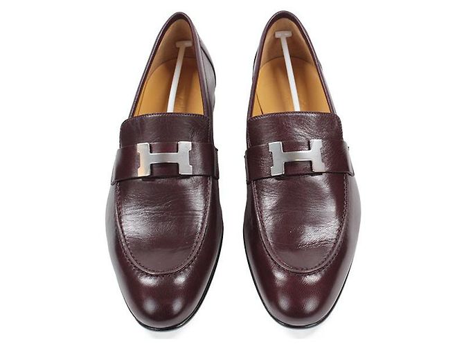 Hermès Müßiggänger Slipper Bordeaux - Ansicht 3
